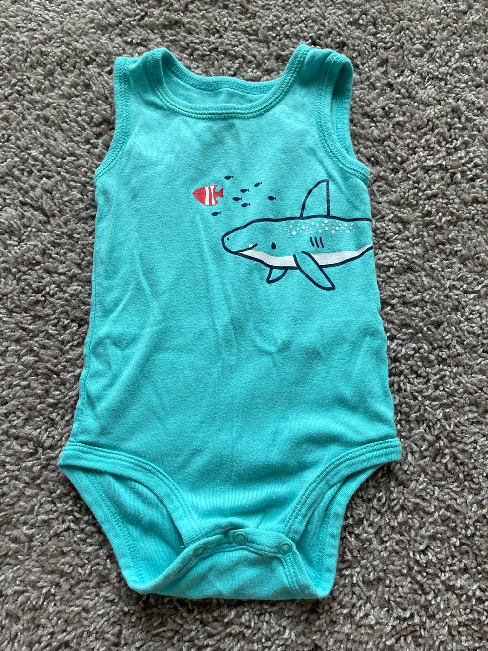 💥 Mix & Match - 7 for $25 💥 Carter's Baby Boys' Sleeveless Ocean Print Tank Tops - Picture 7 of 7